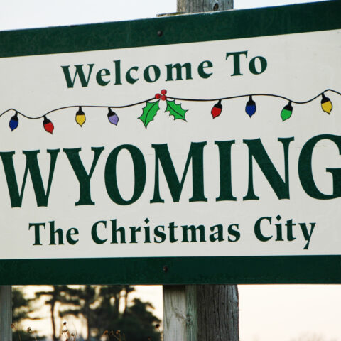 Wyoming, Iowa - The Christmas City sign